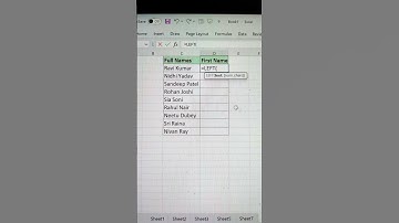 Separate First Names From Data In Excel 🔥 | Excel Tips ✅ #shorts #tricks #tipsandtricks #bytetech