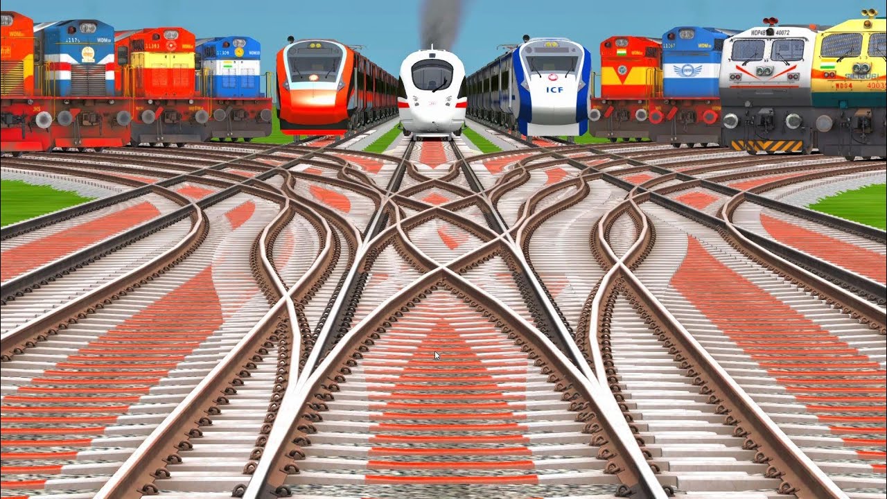 🔥 असली जैसी रेलवे पर ट्रेन की सबसे कठिन परीक्षा😨 घरेलू रेलवे ट्रैक पर ट्रेन का खतरनाक Crossing Test