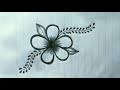 How to draw simple mandala flower design  design for beginners  pencil drawing flower easy