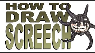 How To Draw SCREECH ROBLOX DOORS 