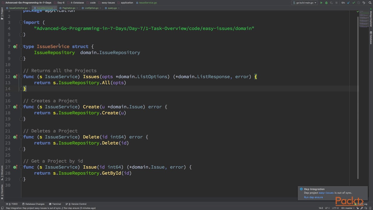 Advanced Go Programming in 7 Days : Task Overview | packtpub.com