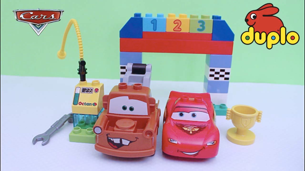 Cars 2 LEGO Duplo Race Day Lightning McQueen Mater Disney Buildable ...