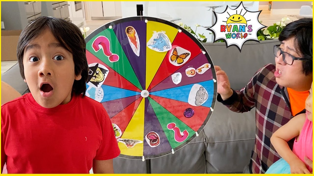 ⁣Ryan plays Magic SPIN The MYSTERY WHEEL & DOING WHATEVER IT LANDS ON Challenge