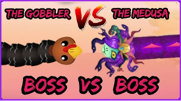 Snake. Io The Gobbler Boss Vs The Medusa Boss! Epic Snake. Io Gameplay