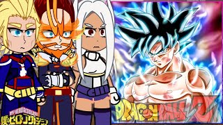 MHA/BNHA Pro heroes react to Goku || Dragon Ball