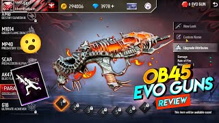 Ob 45 Update New Evo Gun Review 😮💥| Ob 45 Update Free Fire | Free Fire New Event | Ff New Event