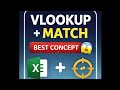 VLOOKUP + MATCH Best Concept Explained 🔥 | Excel Advanced Lookup in Hindi