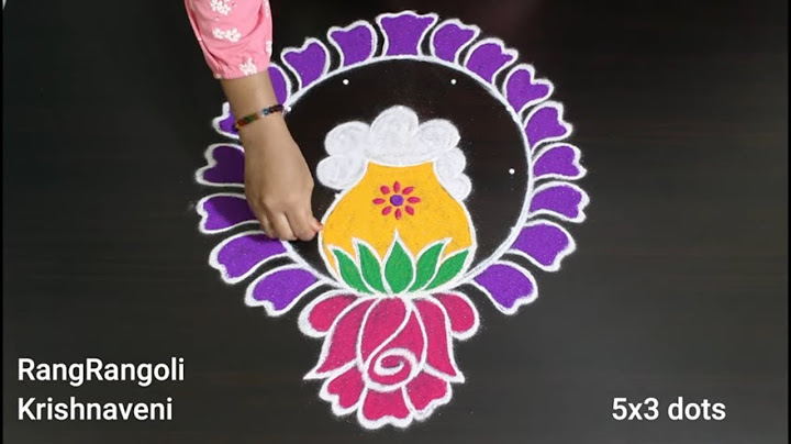 Sankranthi Bhogi Kundala Muggulu🌺5x3 dots Easy Pongal Pot Kolam🌺RangRangoli Krishnaveni