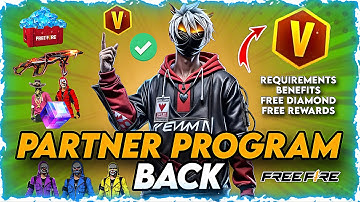 FREE FIRE PARTNER PROGRAM IS BACK | HOW TO JOIN PARTNER PROGRAM | PARTNER PROGRAM DIAMONDS & REWARDS