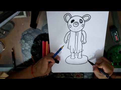 Como Dibujar A Mandy Mouse De Piggy Roblox Youtube - rodny roblox dibujos de piggy roblox para colorear