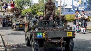 British armour convoy: Dingo, Universal Carrier, &amp; Firefly