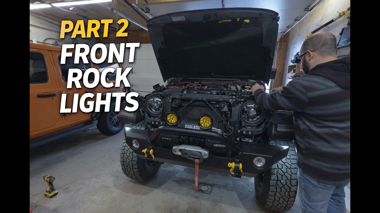 Installing Front Rock Lights on My Jeep Gladiator