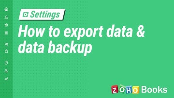 How to Export Data and Data Backup |  Zoho Books