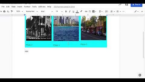 Inserting images in google docs table