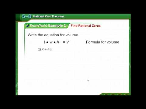 Rational Zero Theorem