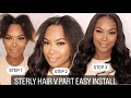 STERLY HAIR V PART BODY WAVE WIG REVIEW AND TUTORIAL