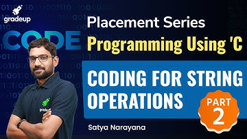 Coding For String Operations -2 | Programming Using 