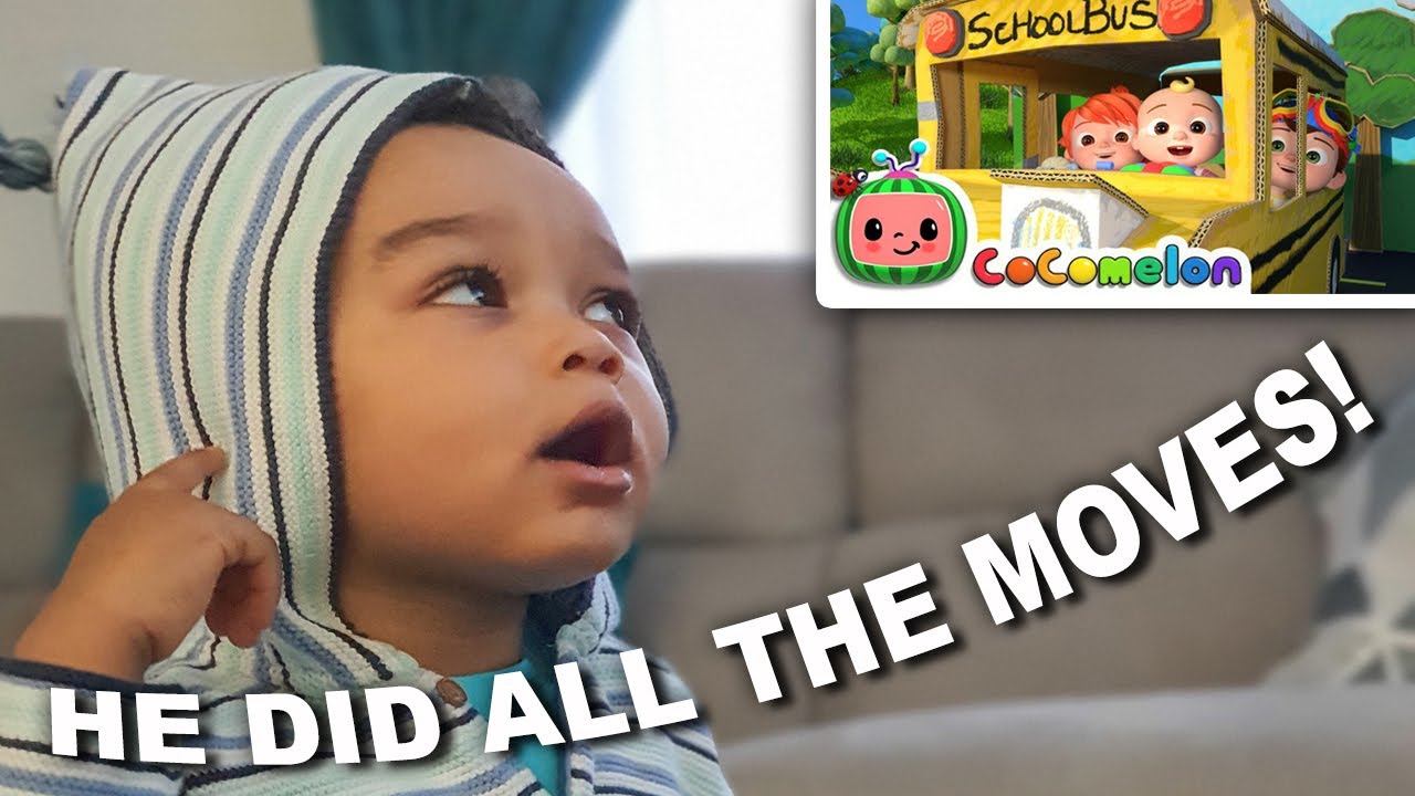 Cute toddler singing while watching YouTube