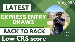 Latest express entry draws| low CRS score| More CEC draws hapoening#canadapr #internationalstudents
