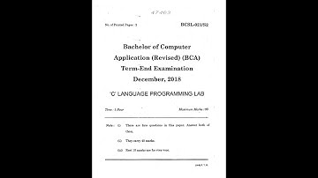 BCSL - 021 S2   December 2018 Question Paper