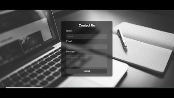 How to Build a Stylish Contact Form with HTML & CSS | Frosted Glass Effect Tutorial