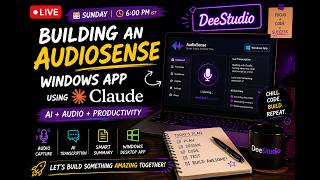 I’m Building an AI Audio App for Windows Using Claude 🤯 | LIVE#AudioSense #ClaudeAI #ClaudeCode