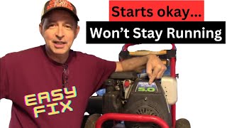 STARTS but WON'T STAY RUNNING / Troy-Bilt Honda GC160 PRESSURE WASHER by Buck's Small Engine DIY 352 views 5 months ago 9 minutes, 21 seconds