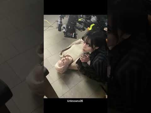 Jenna Ortega And Gwendoline Cute Moments Behind Scenes Wednesday Addams Shorts Wednesdayaddams 