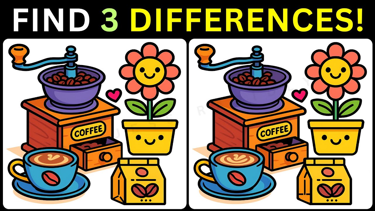 💥Brain Teaser: Find Three Subtle Changes🎉【