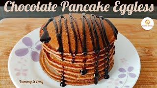 Eggless Chocolate Pancake Recipe | How to make Pancake at home | 2 minutes Easy Breakfast Recipes