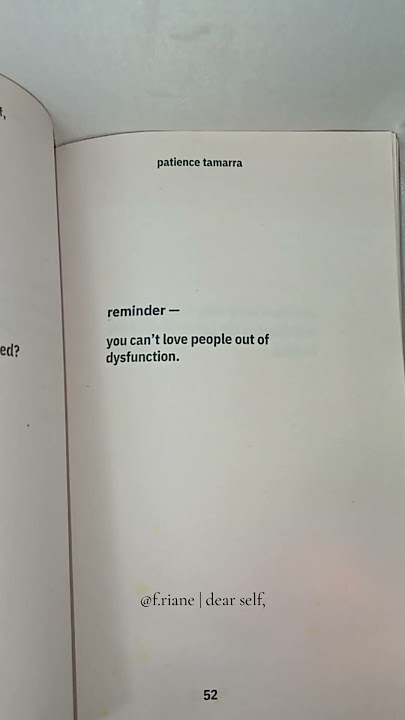 dear self, by patience tamarra #booktube#dearself#booktok #bookquotes#books#poetry #selfimprovement