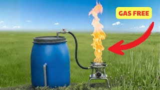 No More Gas Bills! I Make FREE Gas All Year Using a Blue Barrel + PVC + Plants!