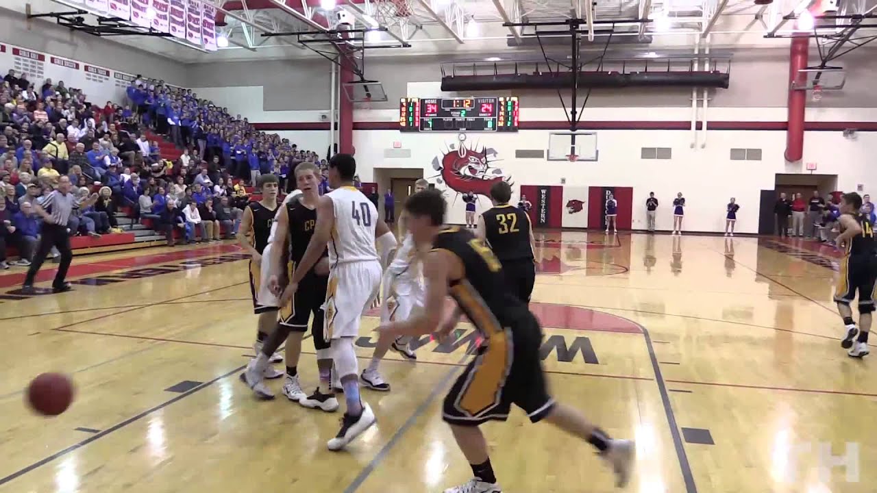 Wahlert vs Center PointUrbana basketball district game Highlights 02/27/2015 YouTube