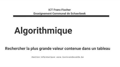 Rechercher la plus grande valeur contenue dans un tableau