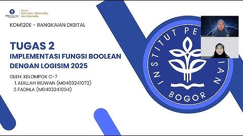 Tugas 2: Implementasi fungsi Boolean dengan Logisim 2025