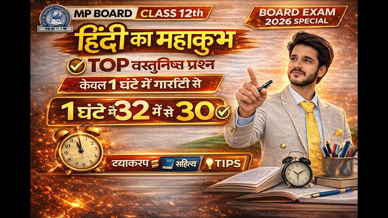 MP 12th 🔥परीक्षा से पहले 