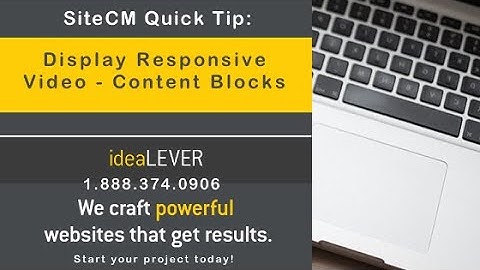 Quick Tip   Insert a Responsive YouTube Video   Content Blocks