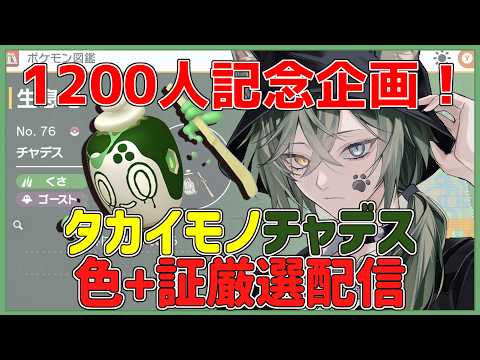 【#pokemon 　】確率五万分の一！？！？1200人記念タカイモノ色証ヤバソチャ厳選part2【#vtuber  #日々是夏樹 】