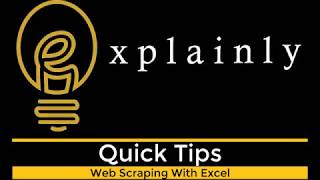Web Scraping with Excel