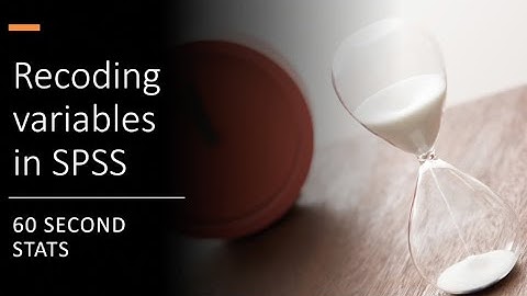 Recoding Variables in SPSS in 60 Seconds