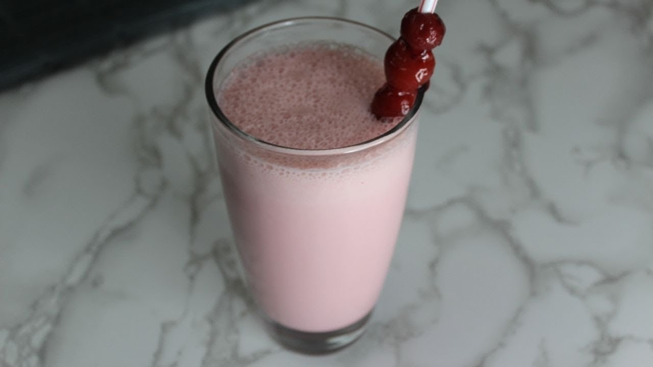 Cherry Milkshake With Cherry Ice Cream | Easy Milkshake Recipe