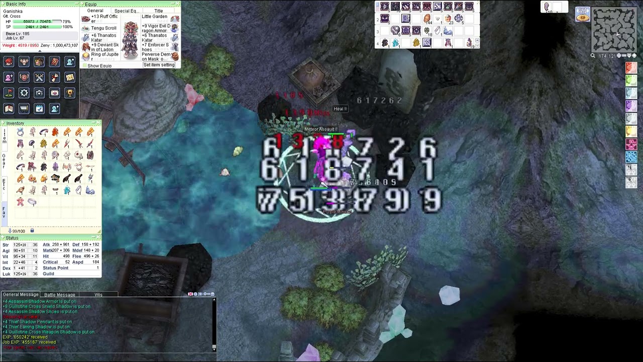 [iRO Chaos] Meteor Assault @Einbech dungeon 3F(Middle end gear ver)