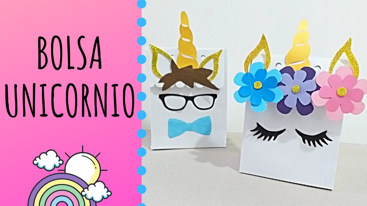 Cómo hacer bolsitas chuches unicornio 