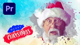 Merry Christmas Watercolor INK Slideshow Reveal - Premiere Pro Tutorial