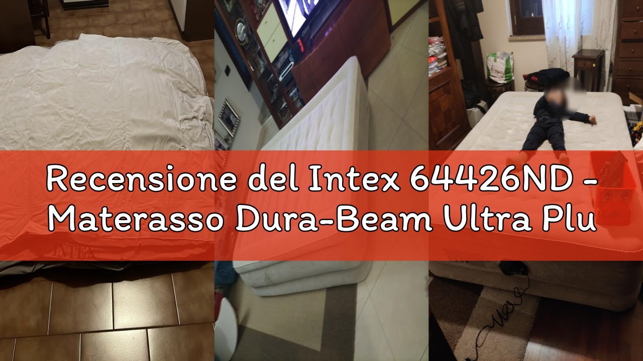 Recensione del Intex 64426ND - Materasso Dura-Beam Ultra Plush Singolo, con Pompa Elettrica Incorpor