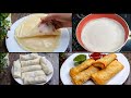 10 Minutes Recipe- Spring Rolls Wrap - Easy And Perfect Sheets With Liquid Dough - Veg Spring Rolls