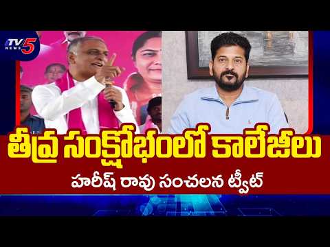 తీవ్ర సంక్షోభంలో కాలేజీలు: Harish Rao Slams CM Revanth Reddy | Fee Reimbursement | TV5 News - TV5NEWS