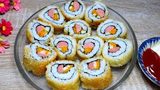 Tận dụng cơm nguội làm món KimBap chiên xù , Cơm Nguội Chiên Giòn - Tú Lê Miền Tây