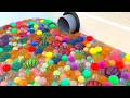 Water Marble Run ☆ Bouncy balls covering the water's surface