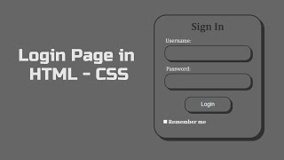 Login Page in HTML - CSS #javascript #frontend #animation #loader #loading #css3 #htmlcss #csseffect